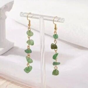 ⭐️❤️ FREE Stone Drop Tiered Boho Peasant Hippie Hipster Deco Cottage Earrings